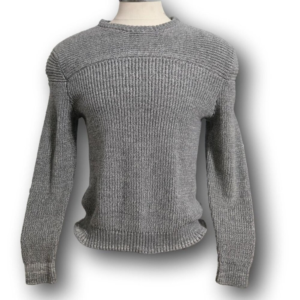 Banana Republic Men's Medium Grey Crewneck Knit Long Sleeve Sweater